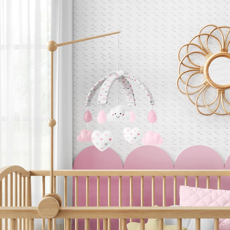 Móbile Nuvem Coração Rosa — vista alternativa