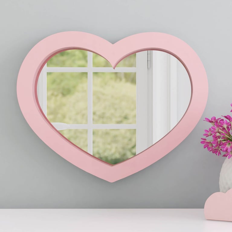 Espelho Coração Rosa 38cm — vista alternativa
