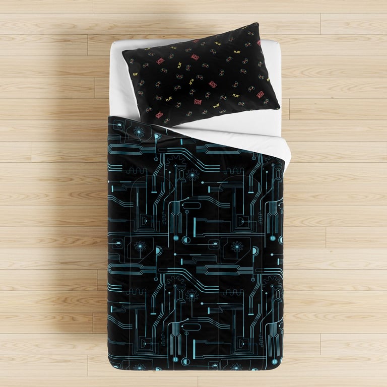 Edredom Infantil Solteiro Gamer Tech — vista alternativa