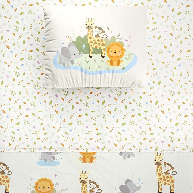 Jogo de Lençol Berço Selva Baby