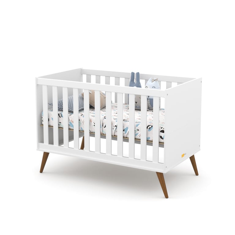 Berço Americano Branco Soft Gold Eco Wood