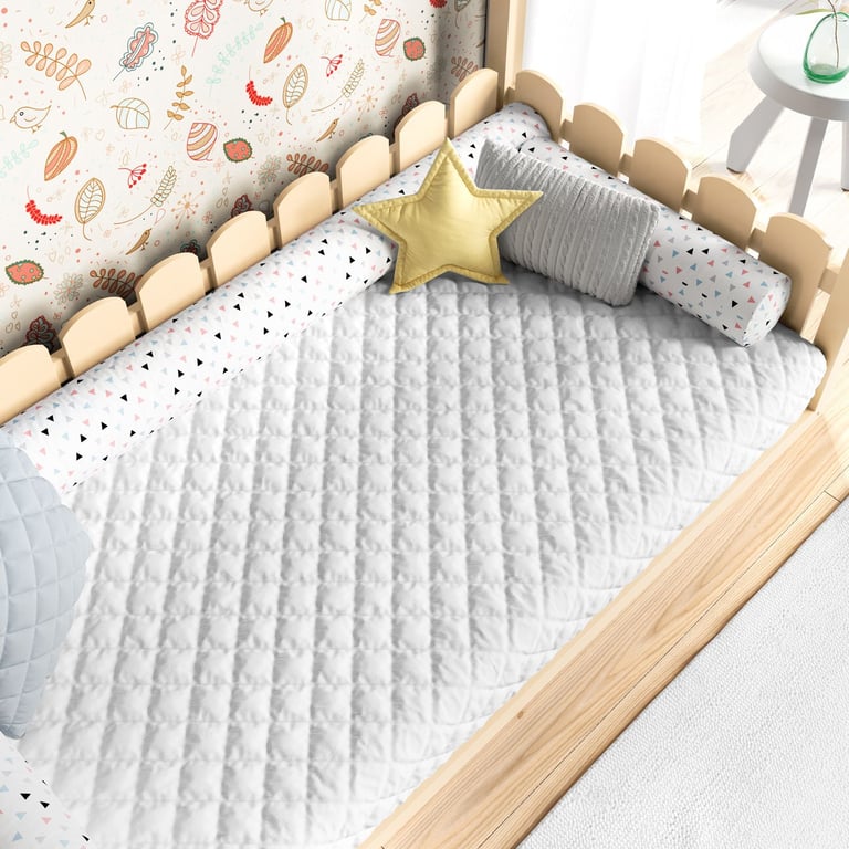 Edredom Infantil Mini Cama Montessoriano Branco