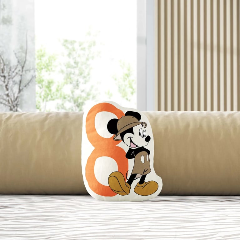 Almofada Mesversário Mickey Mouse Safári 8 Meses 20cm — vista alternativa