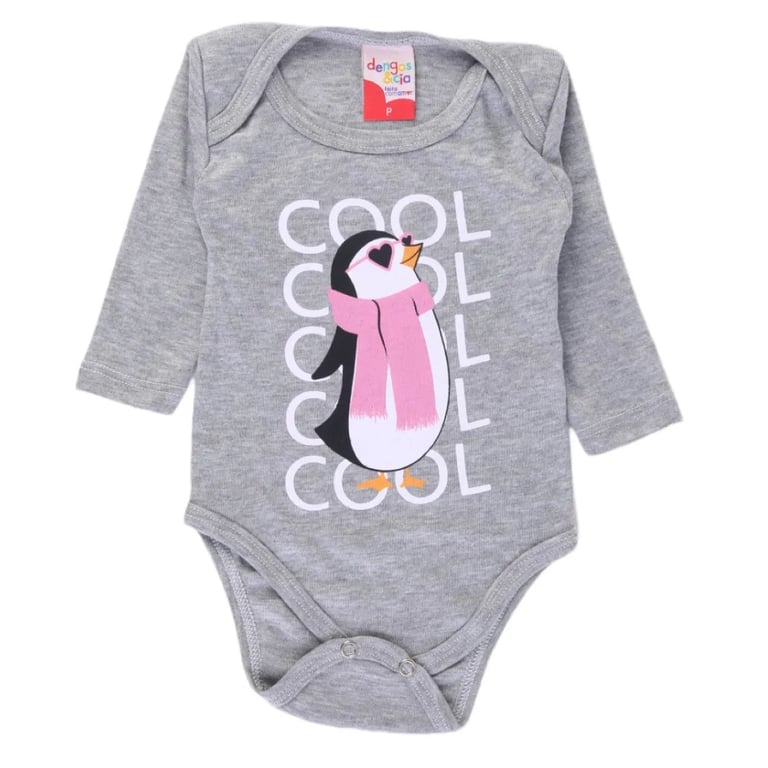 Conjunto Bebê Dengos e Cia Pinguim Cinza — vista alternativa