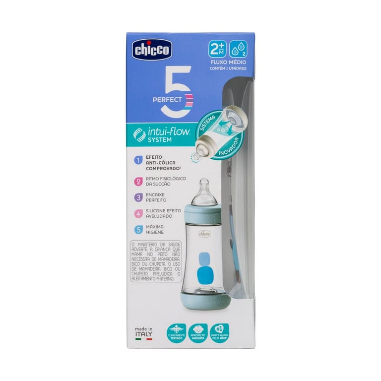 Mamadeira Perfect 5 Fluxo Médio Azul 240ml — vista alternativa