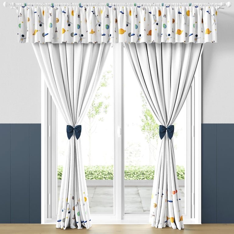 Cortina Infantil e Bebê Astronautas — vista alternativa