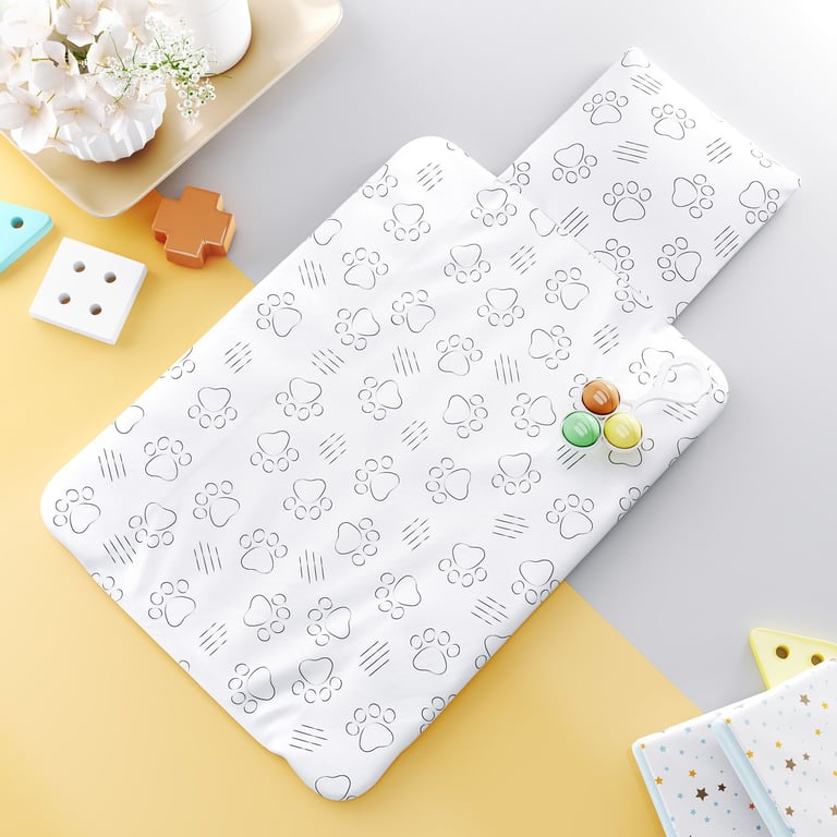 Trocador de Fraldas Portátil Safári Aquarela 73x40cm — vista alternativa