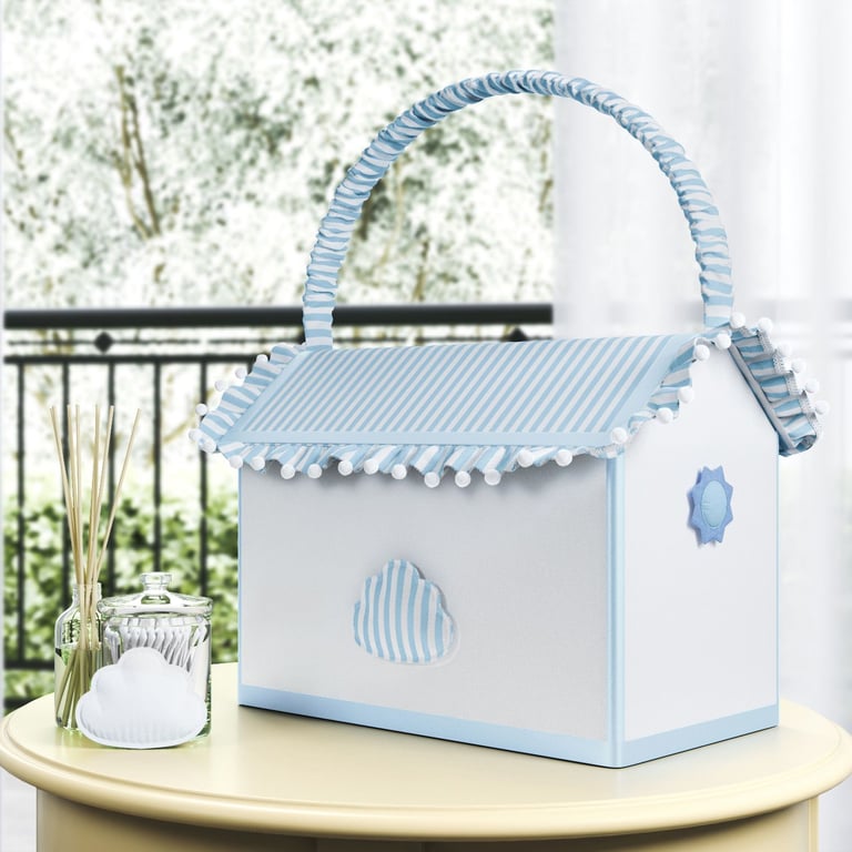 Farmacinha Nuvem e Sol Listrada Cinza/Branco