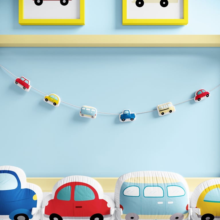 Varal de Berço Carrinhos Coloridos 1,30m — vista alternativa