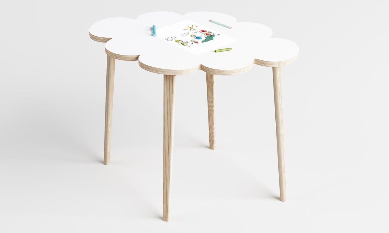 Mesa Infantil Nuvem Branco