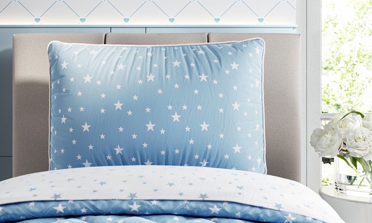 Fronha de Travesseiro Infantil Estrelinha Azul