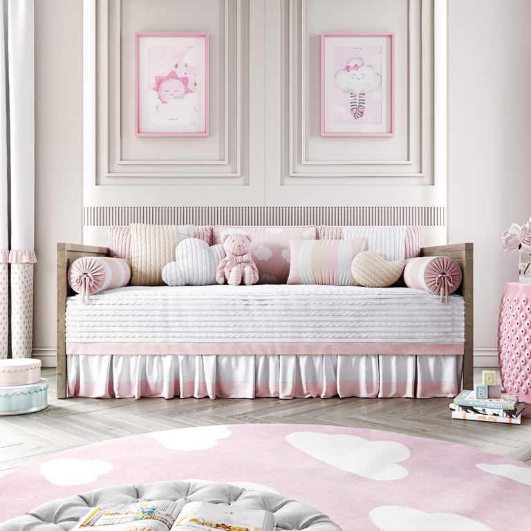 Manta Solteiro Tricot Nuvem Rosa 2,20M