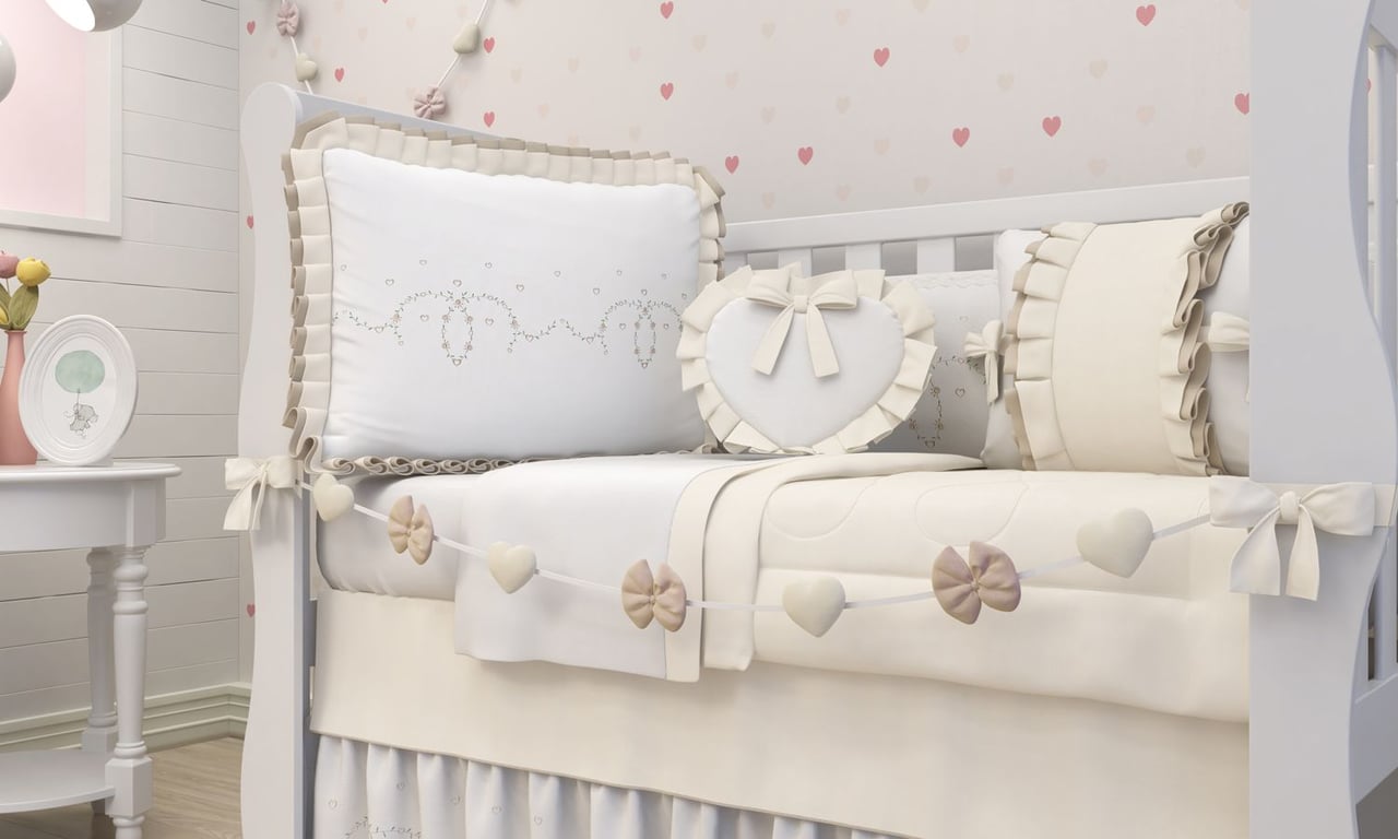 Varal de Berço Alice Rosa 1,30m — vista alternativa