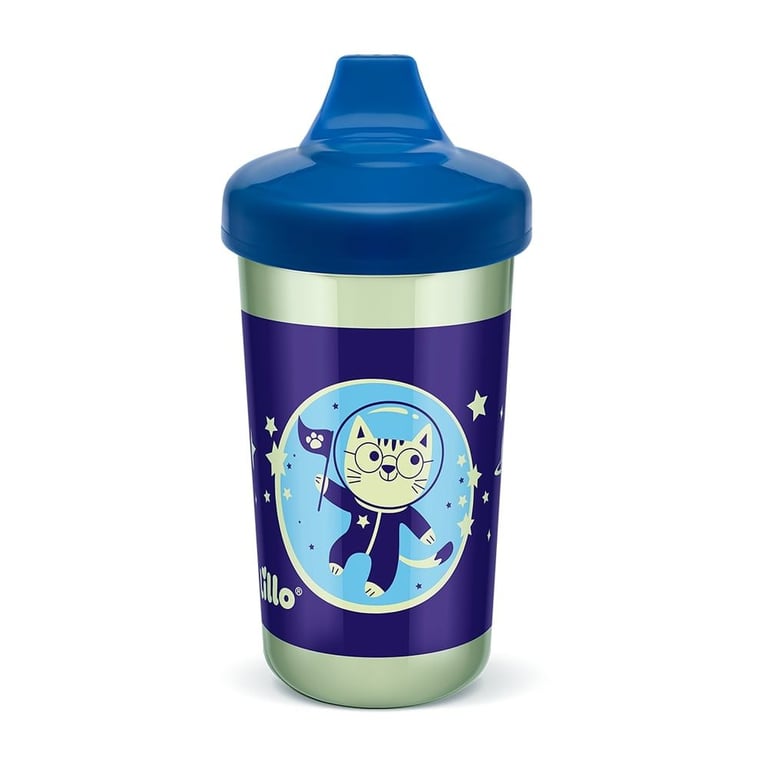 Copo Glow Max Antivazamento Azul 320ml