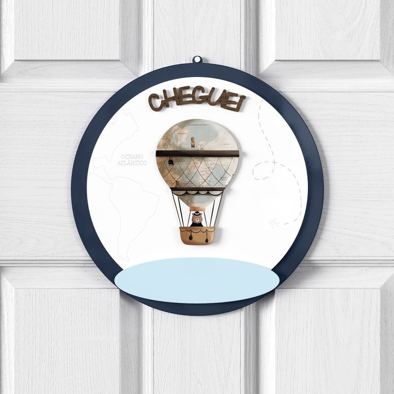 Porta Maternidade Personalizado Teddy Pelo Mundo