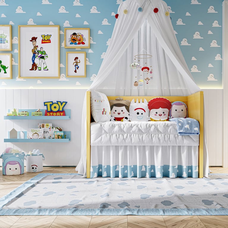 Kit Berço Amiguinhos Toy Story Garfinho, Woody, Buzz Lightyear e Jessie — vista alternativa