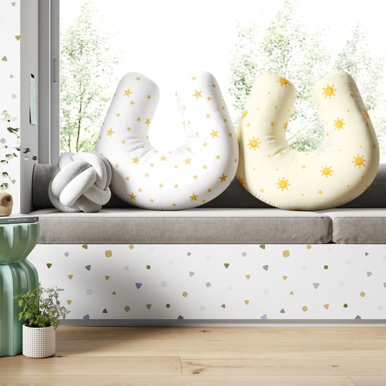 Almofada Amamentação Dupla Face Estrelinha Sol Amarelo — vista alternativa