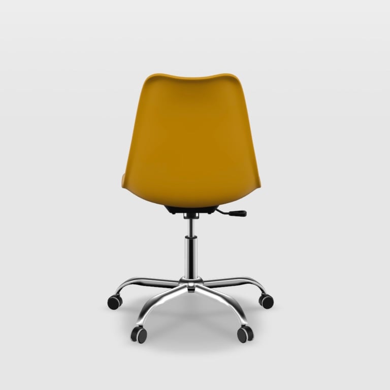 Cadeira de Escritório Saarinen Cromada Branco — vista alternativa