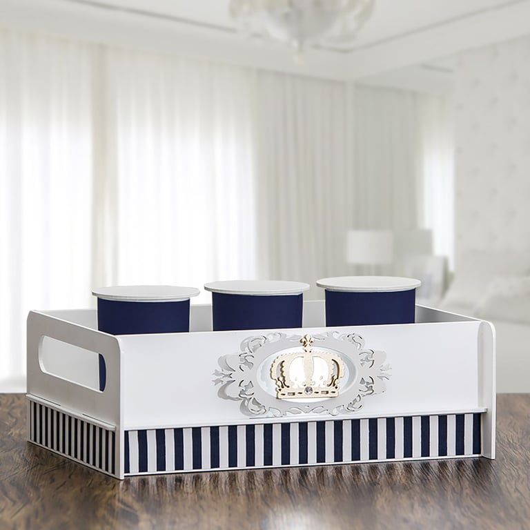 Bandeja e Potes LED Coroa Marinho