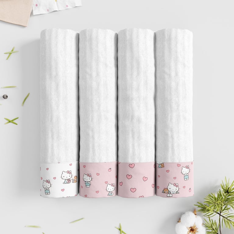 Jogo de Fraldas de Ombro Hello Kitty 4 Peças