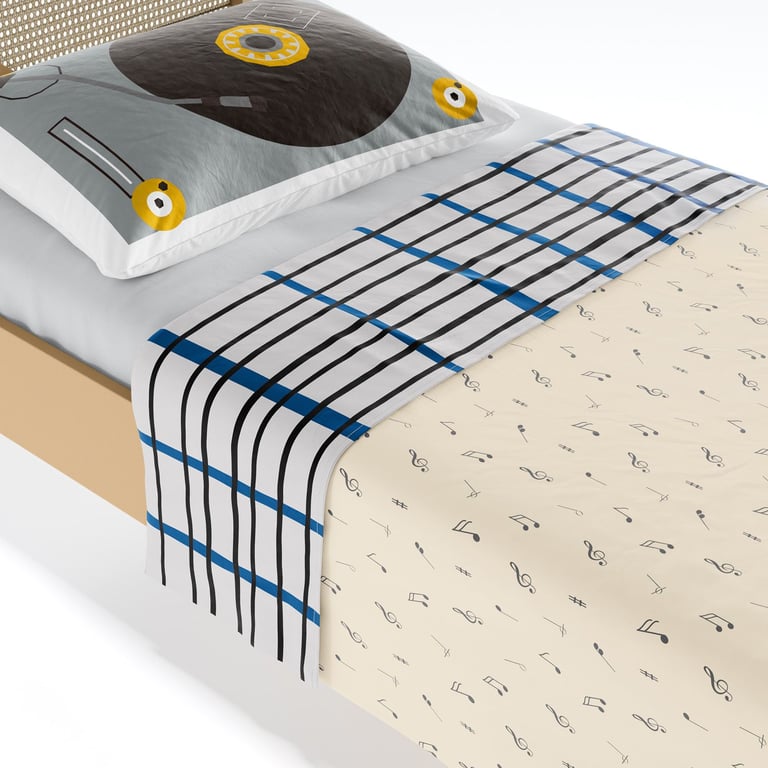 Jogo de Lençol Infantil Solteiro Música — vista alternativa