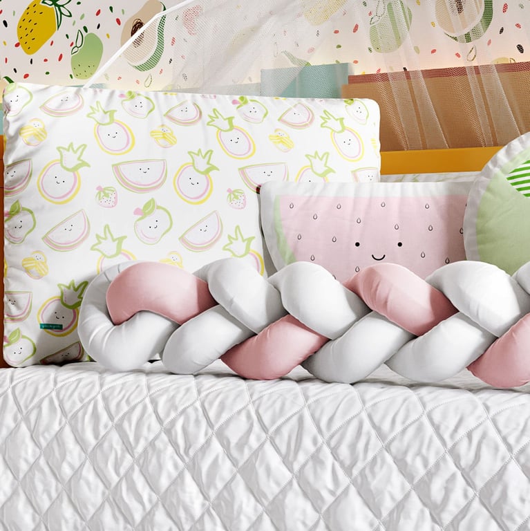 Kit Berço Trança Frutinhas Coloridas