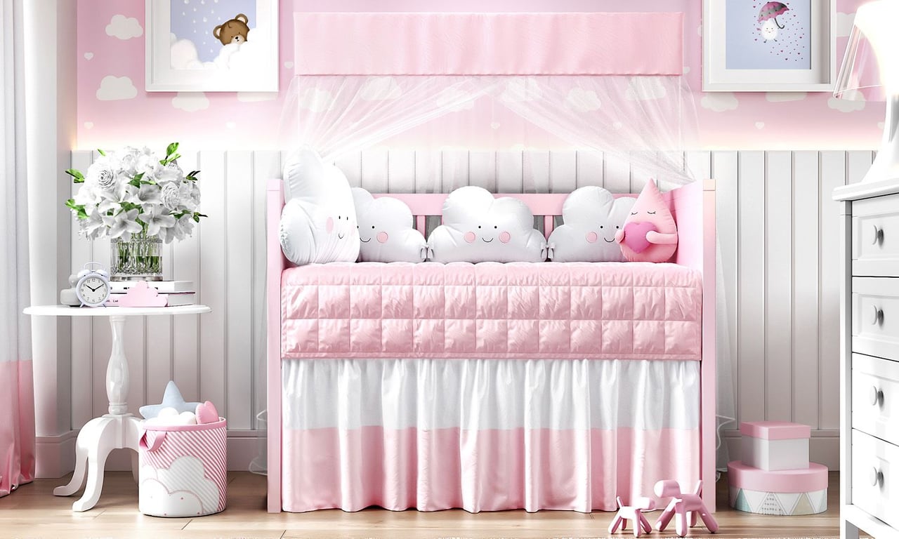 Kit Berço Amiguinhos Nuvem Azul — vista alternativa