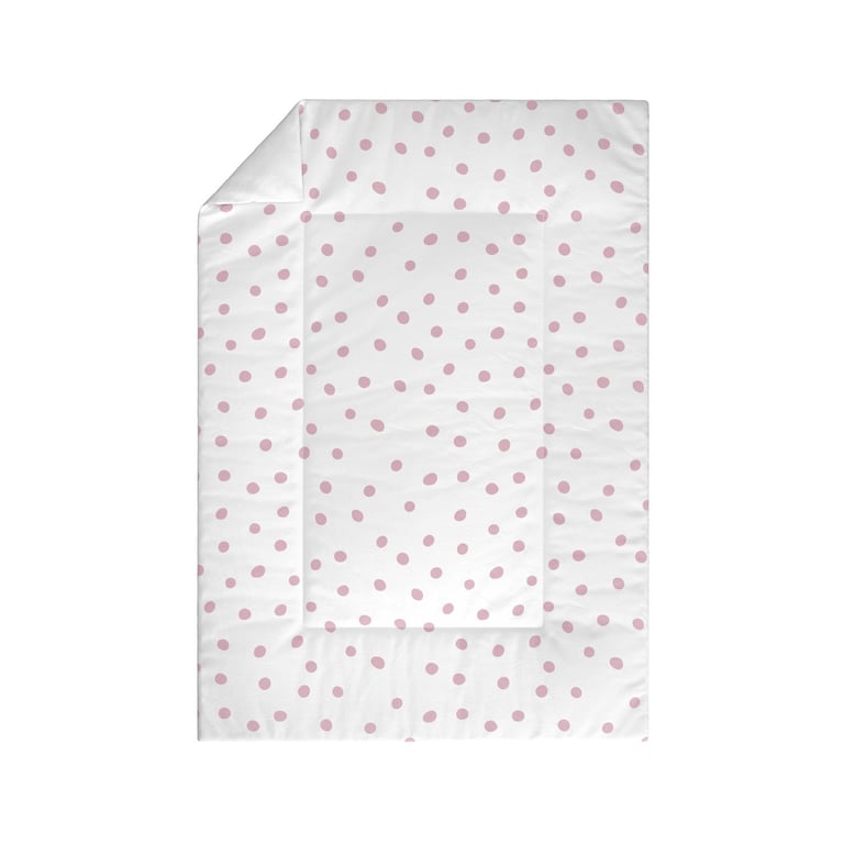 Edredom de Berço Maxi Poá Rosa