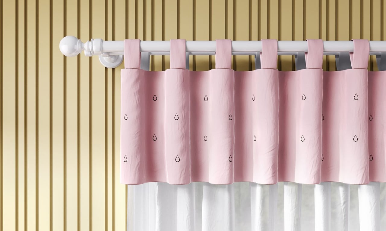 Cortina Bordada Melancia Rosa — vista alternativa