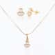 Conjunto Infantil Colar e Brincos Vestido de Bailarina Ouro - imagem 1