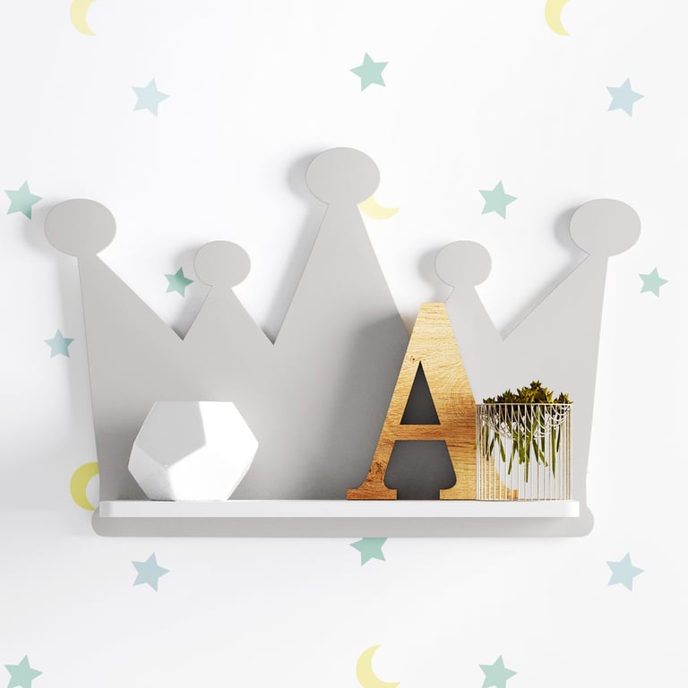 Prateleira MDF Coroa Azul Marinho