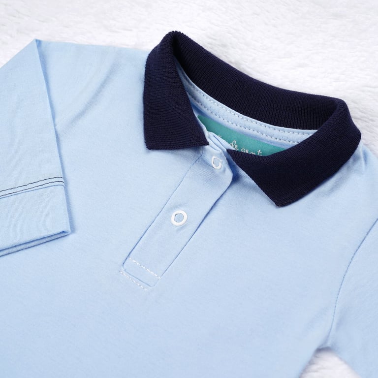 Saída Maternidade Jardineira Ursinho Baby Azul Marinho 03 Peças — vista alternativa