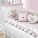 Kit Berço Trança Menina Ursinha Coração Rosa - imagem 5