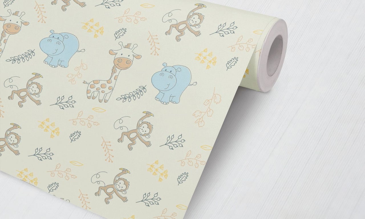 Papel de Parede Selva Baby Colorido 3M