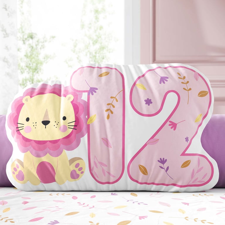 Almofada Mesversário Selva Baby Rosa
