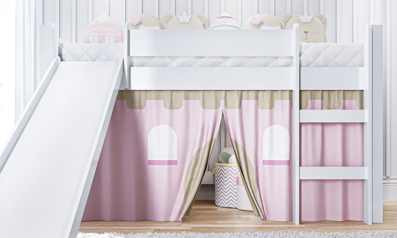 Cortina Tenda para Cama Escorregador Castelinho — vista alternativa