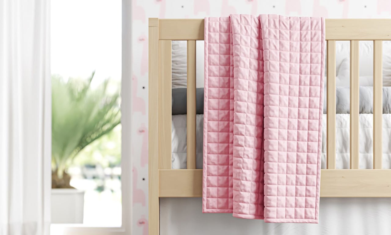 Edredom de Berço Matelassê Quadriculado Branco