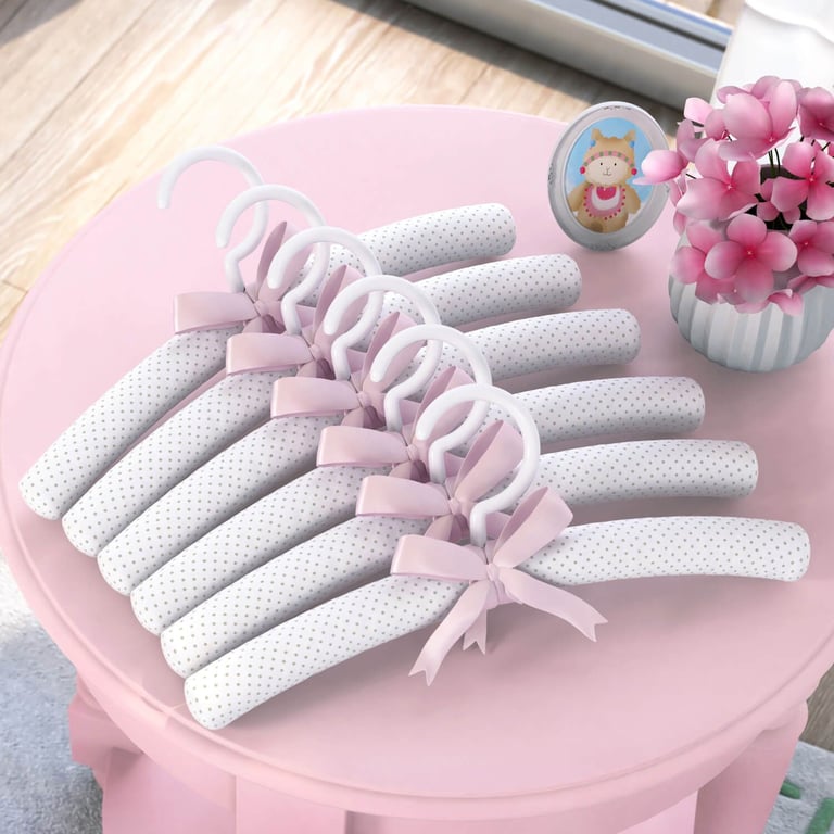 Kit Cabides Poá Verde/Rosa