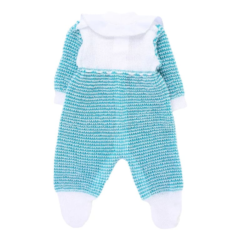 Saída de Maternidade Ternura em Tricot com Bordado Verde Tam P — vista alternativa