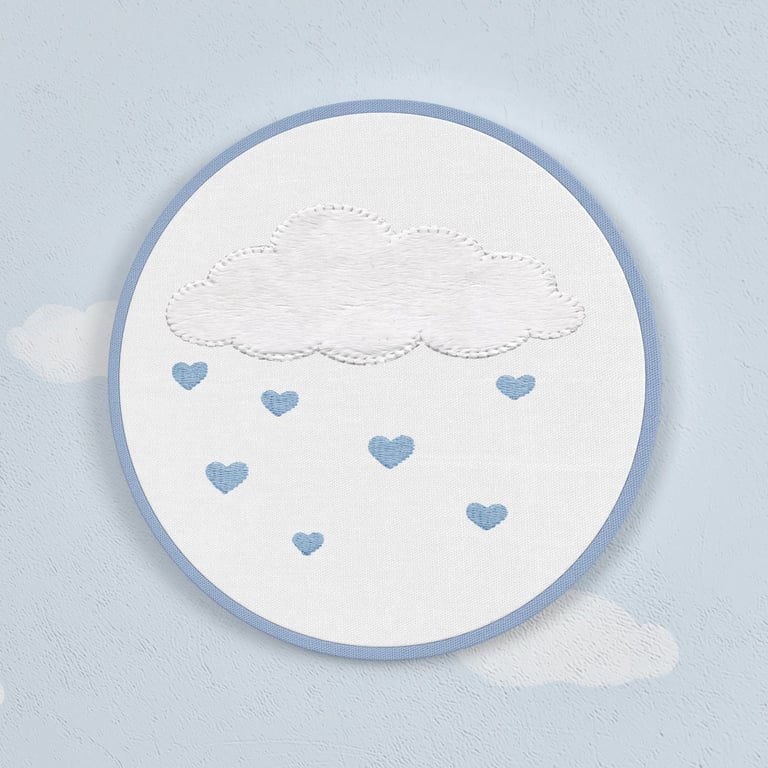 Quadro Bastidor Chuva de Amor 16cm