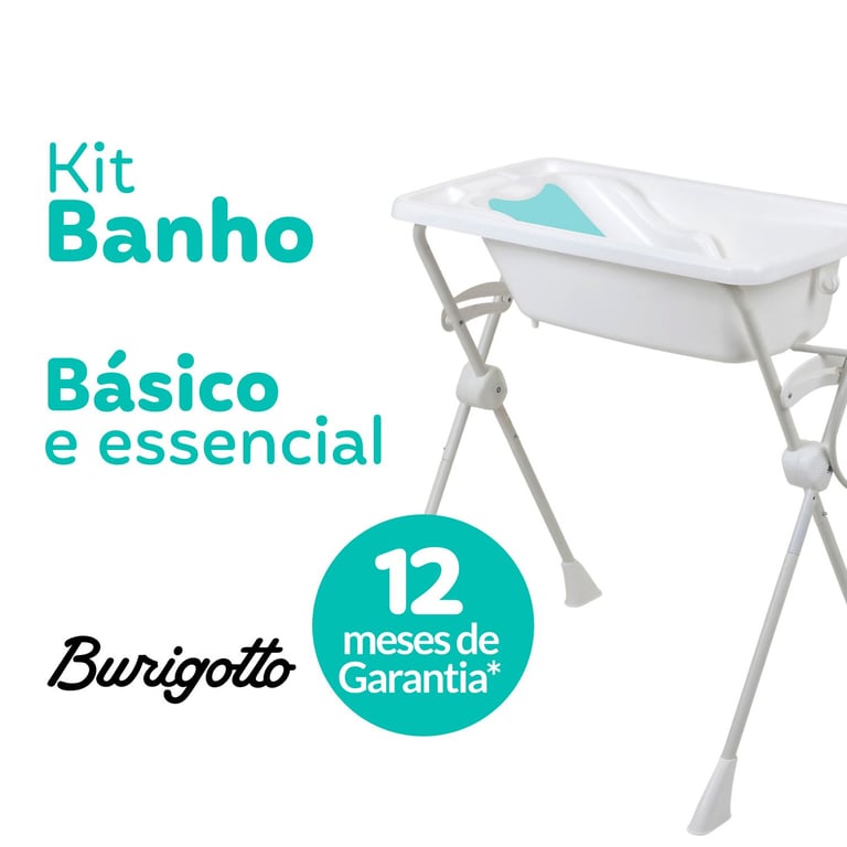Kit Banho 2 em 1 com Banheira, Suporte e Assento Redutor Branco — vista alternativa