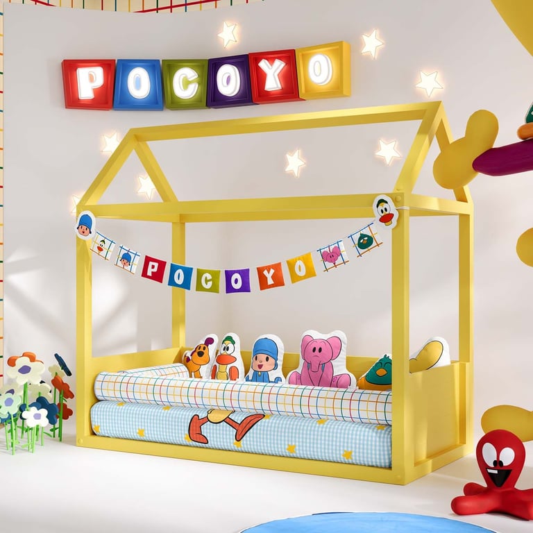Lençol Mini Cama com Elástico Pocoyo Estrelinhas — vista alternativa