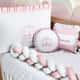 Kit Berço Duas Tranças Menina Princesa Rosa - imagem 5