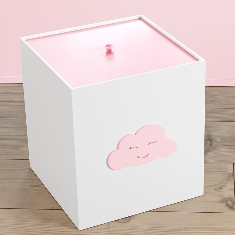 Lixeira Nuvem Rosa