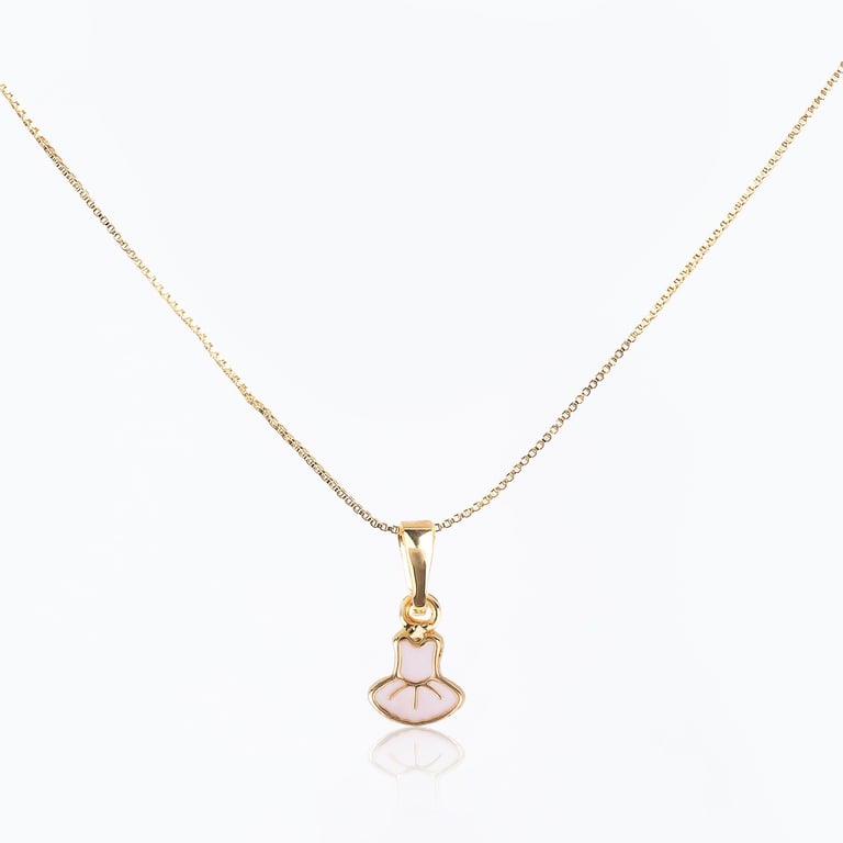 Conjunto Infantil Colar e Brincos Vestido de Bailarina Ouro — vista alternativa