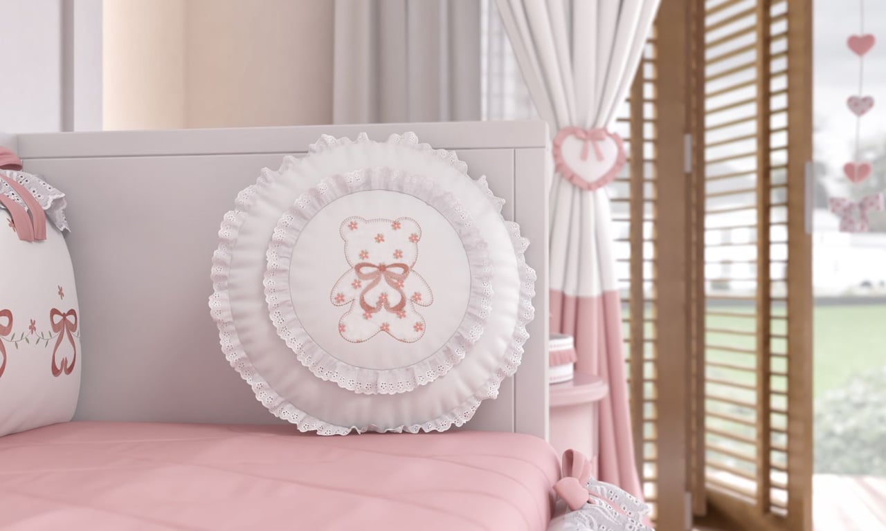 Almofada Redonda Sophia Rosé 35cm — vista alternativa