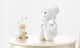 Urso Branco com Laço Cetim 42 cm - imagem 1