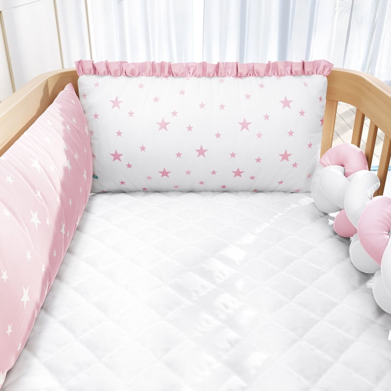 Kit Mini Berço Trança Estrelinha Rosa — vista alternativa