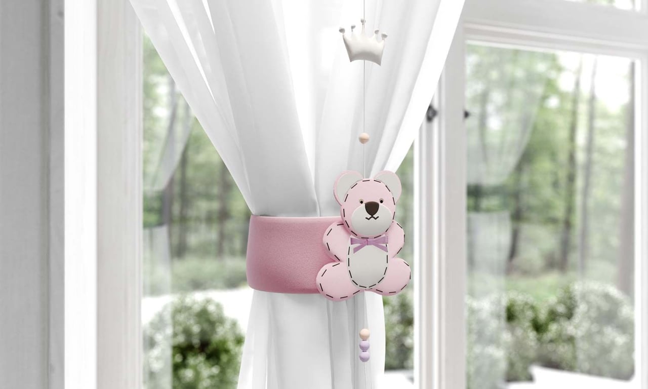 Pêndulos Cortina Realeza Rosa Premium — vista alternativa