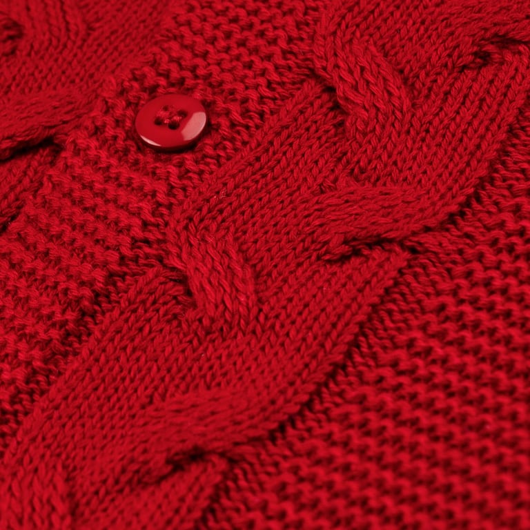 Casaquinho Tricot Elegante Vermelho — vista alternativa